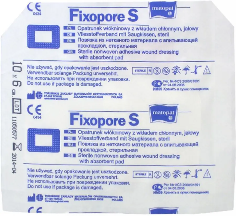 7294_FIXOPORE S STERILNI NAPLAST 6 X 10 CM 1 KS